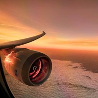 Boeing 787-9 cruising over France at 41000 feet